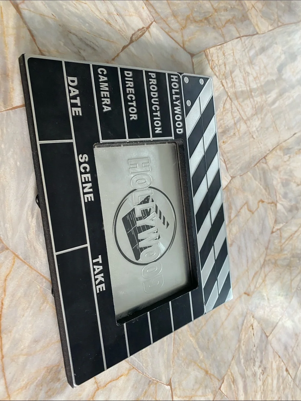 Black Clapperboard Photo Frame - Film Set Decor from Hollywood California 4x6